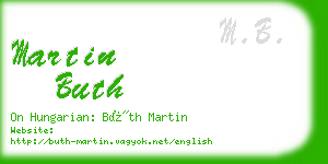 martin buth business card